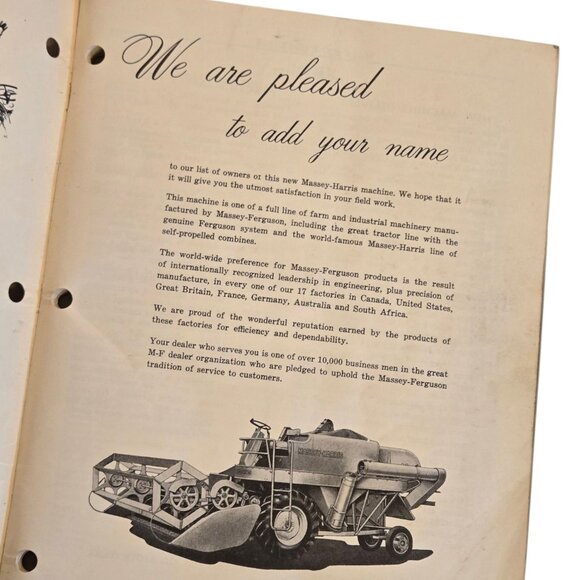 Vintage Massey Harris No 92 Combine Owners Manual 1963 Agricultural Repair Guide - Picture 13 of 16